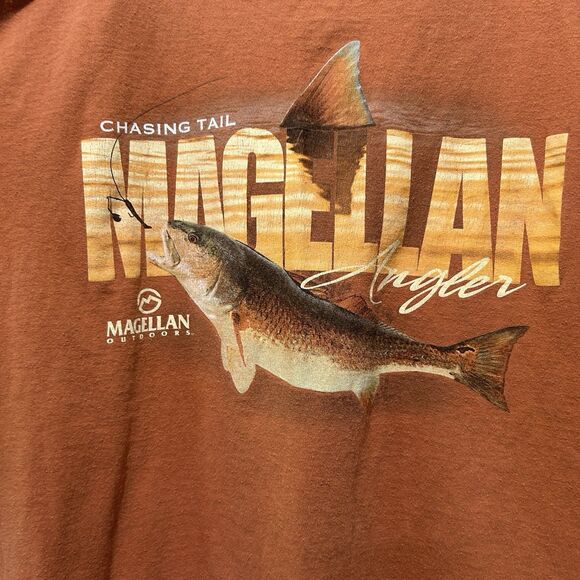 Magellan Mens T Shirt Short Sleeve XXL Graphic Fisherman Outdoor 100% Cotton - Picture 5 of 9